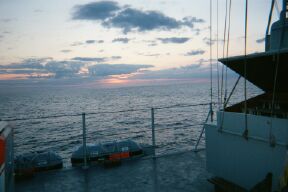 Sunset on signal deck